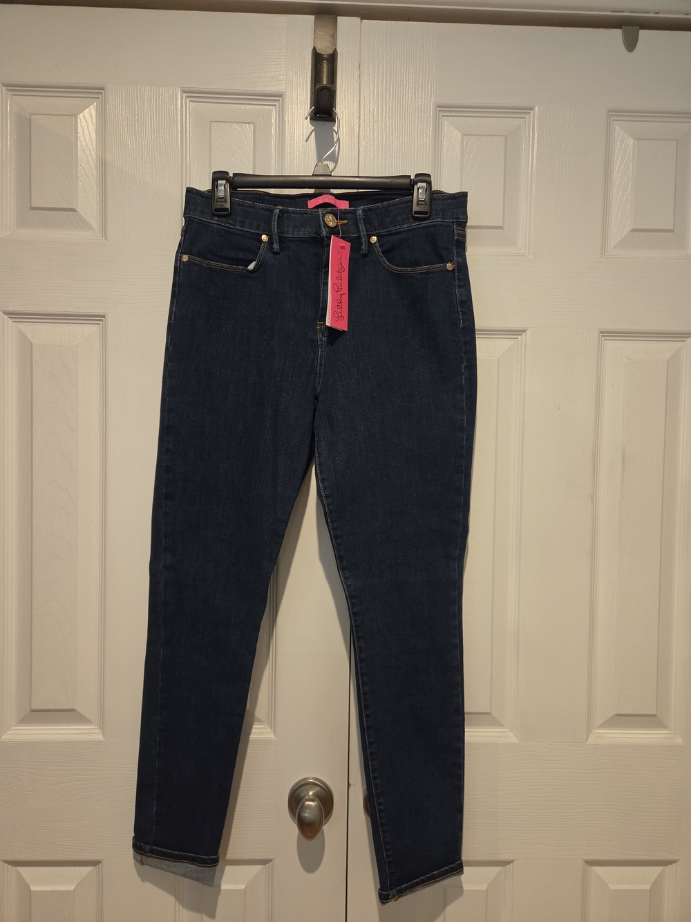 Dark Blue Women's High-Rise Skinny Jeans